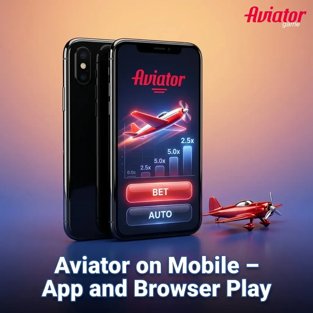 Aviator game on mobile app and browser for Android and iOS with touch controls and bonus notifications